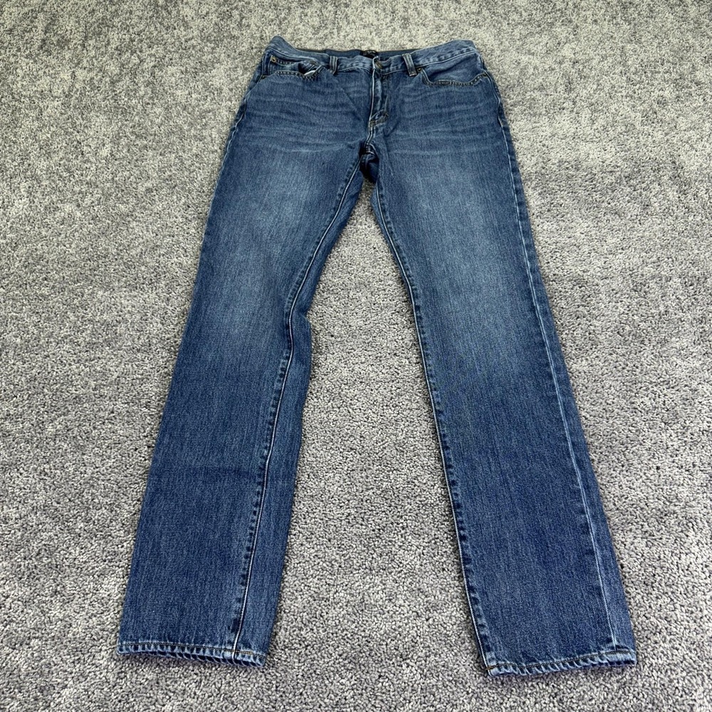 J.Crew The Driggs Jeans Mens 32x34 Blue Regular Straight Denim Medium Wash